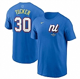 Men's National League #30 Kyle Tucker Royal 2025 All-Star Edition Name & Number T-Shirt,baseball caps,new era cap wholesale,wholesale hats