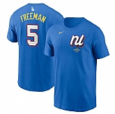 Men's National League #5 Freddie Freeman Royal 2025 All-Star Edition Name & Number T-Shirt,baseball caps,new era cap wholesale,wholesale hats