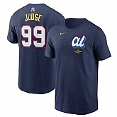 Men's American League #99 Aaron Judge Navy 2025 All-Star Edition Name & Number T-Shirt,baseball caps,new era cap wholesale,wholesale hats