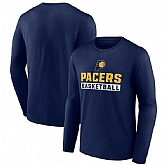 Men's Indiana Pacers Navy Let's Go Long Sleeve T-Shirt,baseball caps,new era cap wholesale,wholesale hats