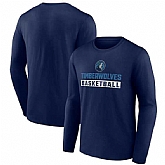 Men's Minnesota Timberwolves Navy Let's Go Long Sleeve T-Shirt,baseball caps,new era cap wholesale,wholesale hats