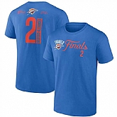 Men's Oklahoma City Thunder #2 Shai Gilgeous-Alexander Blue 2025 NBA Finals Court Vision Name & Number T-Shirt,baseball caps,new era cap wholesale,wholesale hats