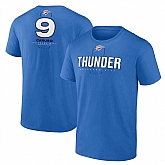 Men's Oklahoma City Thunder #9 Alex Caruso Blue Behind The Back Name & Number T-Shirt,baseball caps,new era cap wholesale,wholesale hats