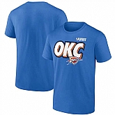 Men's Oklahoma City Thunder Blue 2025 Playoffs OKC Slogan T-Shirt,baseball caps,new era cap wholesale,wholesale hats