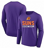 Men's Phoenix Suns Purple Let's Go Long Sleeve T-Shirt,baseball caps,new era cap wholesale,wholesale hats
