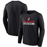 Men's Portland Trail Blazers Black Let's Go Long Sleeve T-Shirt,baseball caps,new era cap wholesale,wholesale hats