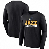 Men's Utah Jazz Black Let's Go Long Sleeve T-Shirt,baseball caps,new era cap wholesale,wholesale hats