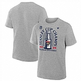 Men's Florida Panthers Heather Gray 2025 Stanley Cup Champions Locker Room T-Shirt,baseball caps,new era cap wholesale,wholesale hats