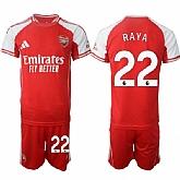 Men's Arsenal F.C #22 David Raya Red 2025 Home Soccer Jersey Suit,baseball caps,new era cap wholesale,wholesale hats