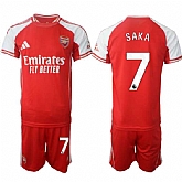 Men's Arsenal F.C #7 Bukayo Saka Red 2025 Home Soccer Jersey Suit,baseball caps,new era cap wholesale,wholesale hats