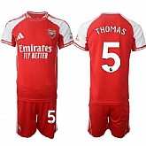 Men's Arsenal F.C #5 Thomas Red 2025 Home Soccer Jersey Suit,baseball caps,new era cap wholesale,wholesale hats