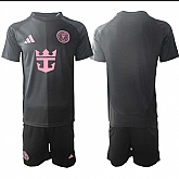 Men's Inter Miami CF Blank 2025 Black Away Soccer Jersey Suit,baseball caps,new era cap wholesale,wholesale hats