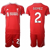 Men's Liverpool #2 Joe Gomez 2025 Red Home Soccer Jersey Suit,baseball caps,new era cap wholesale,wholesale hats