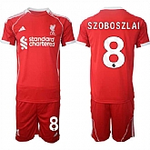 Men's Liverpool #8 Dominik Szoboszlai 2025 Red Home Soccer Jersey Suit,baseball caps,new era cap wholesale,wholesale hats
