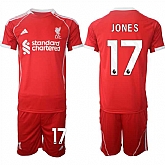 Men's Liverpool #17 Curtis Jones 2025 Red Home Soccer Jersey Suit,baseball caps,new era cap wholesale,wholesale hats
