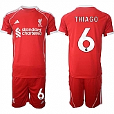 Men's Liverpool #6 Thiago 2025 Red Home Soccer Jersey Suit,baseball caps,new era cap wholesale,wholesale hats