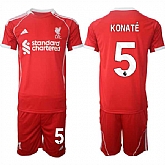 Men's Liverpool #5 Ibrahima Konate 2025 Red Home Soccer Jersey Suit,baseball caps,new era cap wholesale,wholesale hats