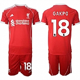 Men's Liverpool #18 Cody Gakpo 2025 Red Home Soccer Jersey Suit,baseball caps,new era cap wholesale,wholesale hats