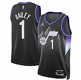 Men's Utah Jazz #1 Ace Bailey Black 2024-25 Draft Statement Edition Stitched Jersey Dzhi,baseball caps,new era cap wholesale,wholesale hats