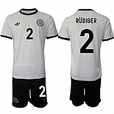 Men's Germany #2 Antonio Rudiger White 2025 Home Soccer Jersey Suit,baseball caps,new era cap wholesale,wholesale hats