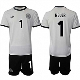 Men's Germany #1 Manuel Neuer White 2025 Home Soccer Jersey Suit,baseball caps,new era cap wholesale,wholesale hats