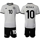 Men's Germany #10 Jamal Musiala White 2025 Home Soccer Jersey Suit,baseball caps,new era cap wholesale,wholesale hats