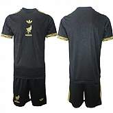 Men's Mexico Blank Black Gold 25-26 Soccer Jersey Suit,baseball caps,new era cap wholesale,wholesale hats