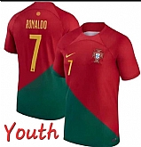 Youth Portugal Team #7 Cristiano Ronaldo Red Green Soccer Jersey,baseball caps,new era cap wholesale,wholesale hats