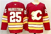 Men's Calgary Flames #25 Jacob Markstrom Red 2024-25 Home Stitched Hockey Jersey,baseball caps,new era cap wholesale,wholesale hats