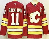 Men's Calgary Flames #11 Mikael Backlund Red Authentic Jersey,baseball caps,new era cap wholesale,wholesale hats