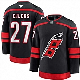 Men's Carolina Hurricanes #27 Nikolaj Ehlers Black 2024-25 Home Stitched Hockey Jersey Dzhi,baseball caps,new era cap wholesale,wholesale hats