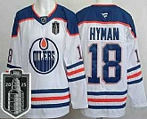 Men's Edmonton Oilers #18 Zach Hyman White 2025 Stanley Cup Final Authentic Jersey,baseball caps,new era cap wholesale,wholesale hats