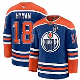Men's Edmonton Oilers #18 Zach Hyman Royal 2025 Stanley Cup Final Patch Stitched Hockey Jersey Dzhi,baseball caps,new era cap wholesale,wholesale hats