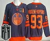 Men's Edmonton Oilers #93 Ryan Nugent Hopkins Navy 2025 Stanley Cup Final Authentic Jersey,baseball caps,new era cap wholesale,wholesale hats