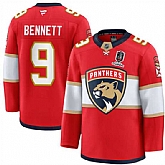 Men's Florida Panthers #9 Sam Bennett Red Home 2025 Stanley Cup Champions Patch Stitched Hockey Jersey Dzhi,baseball caps,new era cap wholesale,wholesale hats
