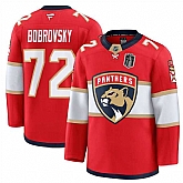 Men's Florida Panthers #72 Sergei Bobrovsky Red 2025 Stanley Cup Final Patch Stitched Hockey Jersey Dzhi,baseball caps,new era cap wholesale,wholesale hats