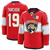 Men's Florida Panthers #19 Matthew Tkachuk Red 2025 Stanley Cup Final Patch Stitched Hockey Jersey Dzhi,baseball caps,new era cap wholesale,wholesale hats