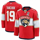 Men's Florida Panthers #19 Matthew Tkachuk Red Home 2025 Stanley Cup Champions Patch Stitched Hockey Jersey Dzhi,baseball caps,new era cap wholesale,wholesale hats