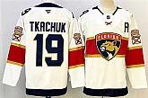 Men's Florida Panthers #19 Matthew Tkachuk White 2024-25 Home With A Patch Stitched Hockey Jersey,baseball caps,new era cap wholesale,wholesale hats