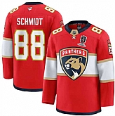 Men's Florida Panthers #88 Nate Schmidt Red Home 2025 Stanley Cup Champions Patch Stitched Jersey Dzhi,baseball caps,new era cap wholesale,wholesale hats