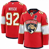 Men's Florida Panthers #92 Tomas Nosek Red Home 2025 Stanley Cup Champions Patch Stitched Jersey Dzhi,baseball caps,new era cap wholesale,wholesale hats
