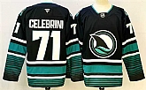 Men's San Jose Sharks #71 Macklin Celebrini Black 2024-25 Alternate Stitched Hockey Jersey,baseball caps,new era cap wholesale,wholesale hats