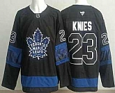 Men's Toronto Maple Leafs #23 Matthew Knies Black Alternate Authentic Jersey,baseball caps,new era cap wholesale,wholesale hats