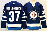 Men's Winnipeg Jets #37 Connor Hellebuyck Connor Hellebuyck Navy 2024-25 Home Stitched Hockey Jersey,baseball caps,new era cap wholesale,wholesale hats