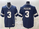 Men's Dallas Cowboys #3 George pickens Navy 2025 Vapor Untouchable Limited Football Stitched Jersey,baseball caps,new era cap wholesale,wholesale hats