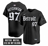 Men's Detroit Lions #97 Aidan Hutchinson Black 'Motor Gothic Edition' Vapor Premier Limited Stitched Jersey Dzhi,baseball caps,new era cap wholesale,wholesale hats