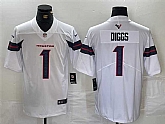 Men's Houston Texans #1 Stefon Diggs White Vapor Untouchable Stitched Football Jersey,baseball caps,new era cap wholesale,wholesale hats
