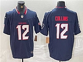 Men's Houston Texans #12 Nico Collins Navy F.U.S.E. Vapor Limited Football Stitched Jersey,baseball caps,new era cap wholesale,wholesale hats