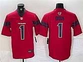 Men's Houston Texans #1 Stefon Diggs Red Vapor Untouchable Stitched Football Jersey,baseball caps,new era cap wholesale,wholesale hats