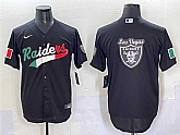 Men's Las Vegas Raiders Team Big Logo Black Mexico Cool Base Stitched Baseball Jersey,baseball caps,new era cap wholesale,wholesale hats